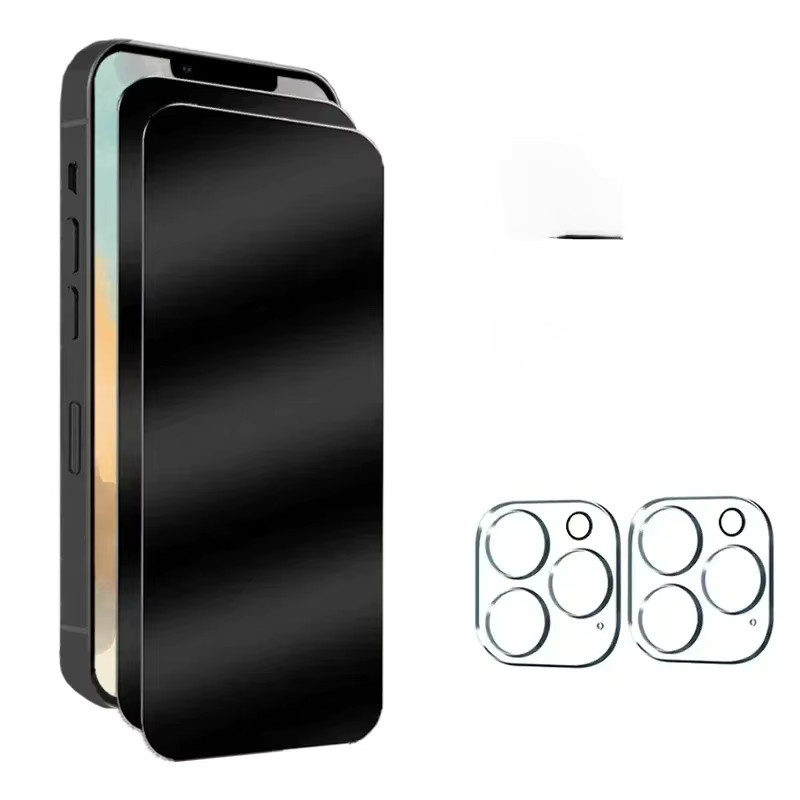 SFHOMIE 4in1 Privatsphäre Display Schutzfolie und Kamera Objektiv Glas Schutz für iPhone 16 15 14 13 12 11 Pro Max Plus - Bild 6
