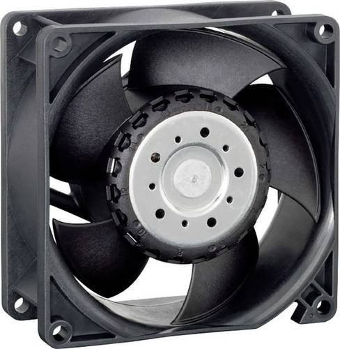 EBM Papst Axiallüfter 3212 JN in Schwarz, 12 V/DC, 130 m³/h, B/H/T: 92 x 92 x 38 mm - Bild 1