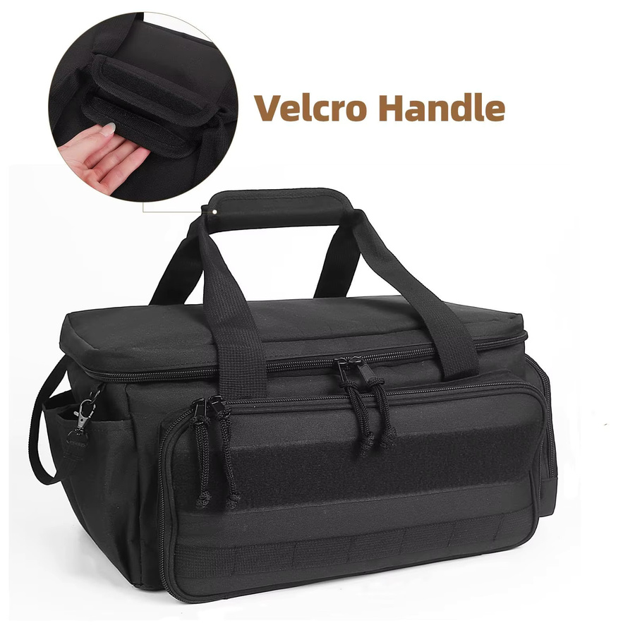 Robuste taktische Werkzeugtasche 14 Zoll in Schwarz als multifunktionaler Arbeitsorganizer für Handwerker mit rutschfester Basis, B/T/H: 36,7 x 21,5 x 20,5 cm - Bild 4