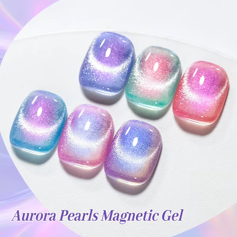 MSRUIOO Aurora Perlen Magnetischer Gel-Nagellack, 8 ml, Glänzend - Bild 3