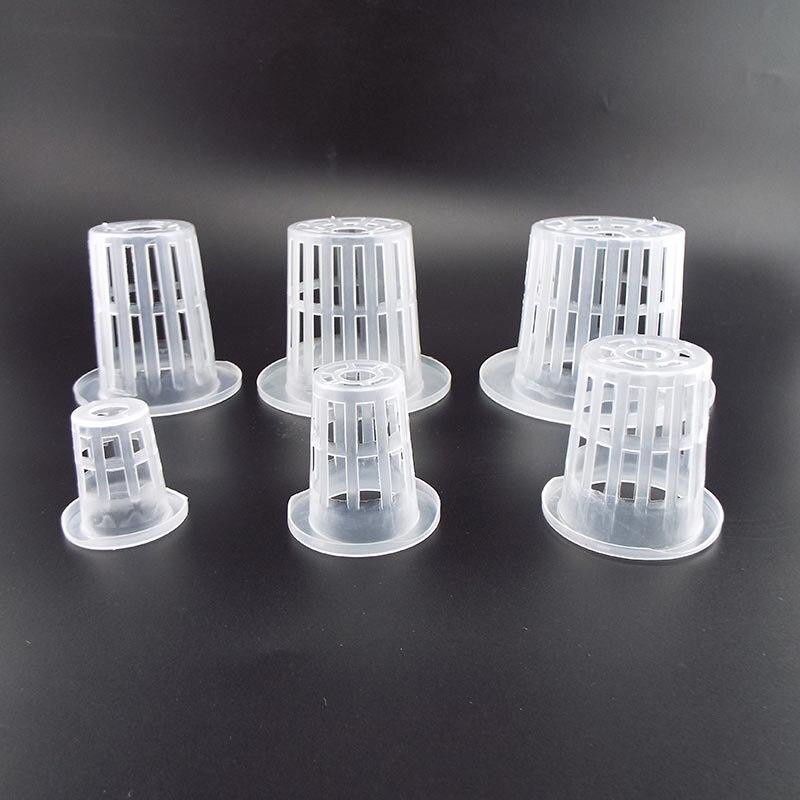 10 Stück transparente Netzbecher für Hydrokultur und Gewächshaus aus Kunststoff, Durchmesser: 7,0 cm - Bild 3