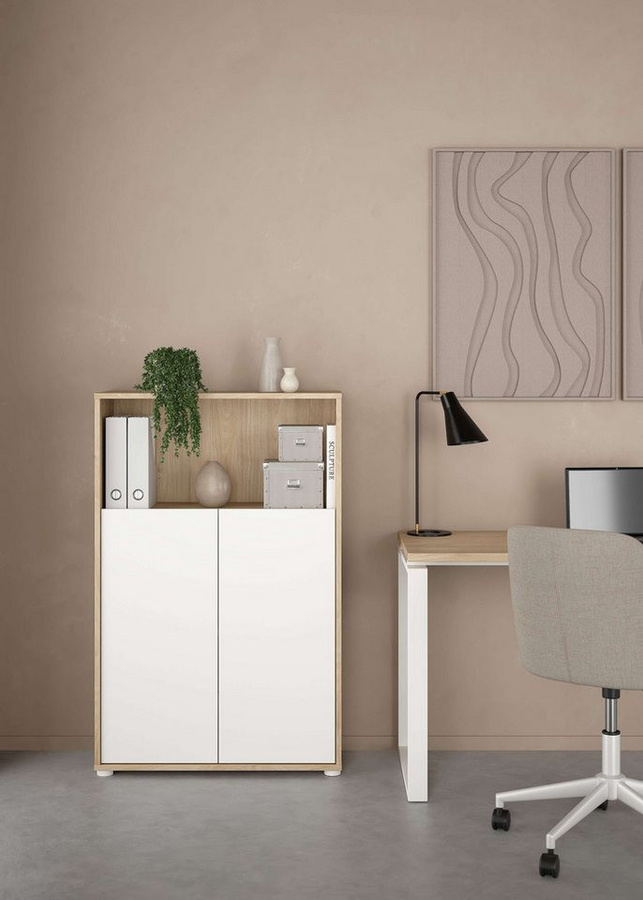 Home affaire Sign Sideboard Kommode mit Ablageregal und 2 Türen, Höhe: 123 cm, Breite: 80 cm - Bild 1