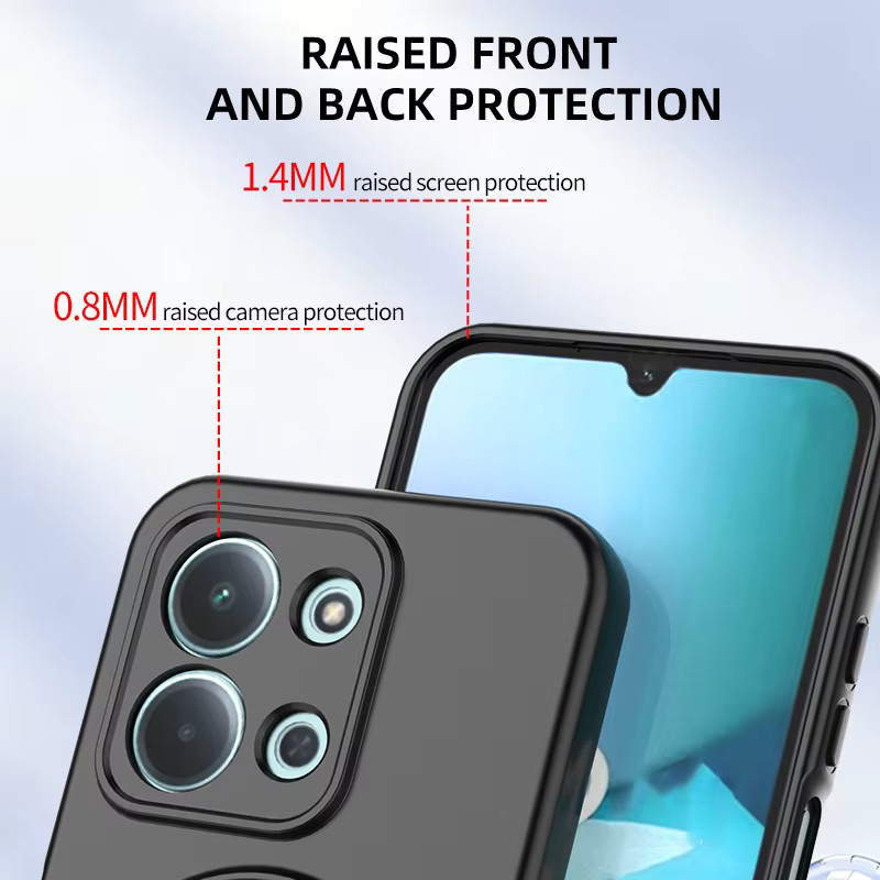 Xiaomi Redmi Note 15 15C Handyhülle aus Flüssigsilikon mit 360 Grad drehbarer Magnet-Halterung in Lila - Bild 5