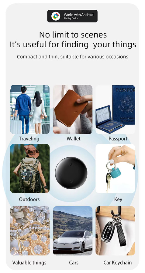 leapii Bluetooth Anti-Loss Tracker für Android mit Google Find My Device Funktion, wasserdichter Tracker in Schwarz für Haustiere und Geldbörsen - Bild 4