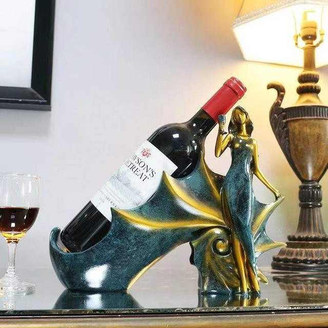 Keramisches Weinregal im Art-Deco-Stil für die Tischdekoration, Mehrfarbig, B/T/H: 22,0 x 10,0 x 30,0 cm - Bild 1