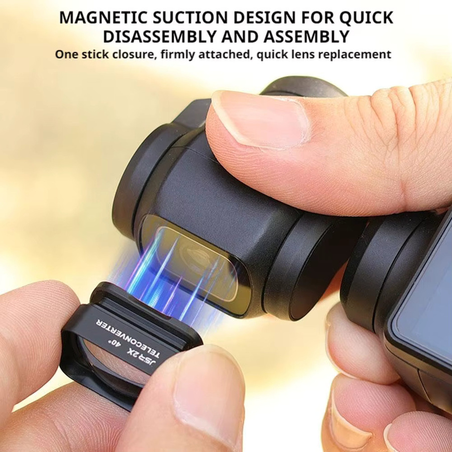 DJI Osmo Pocket 3 Magnetisches Makro-Zoom Mikroskop Objektiv und Telekonverter in Schwarz für professionelle Fotografie - Bild 5