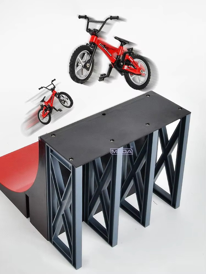 MEOA Finger Skateboard Mountainbike, Metall, Rot - Bild 3