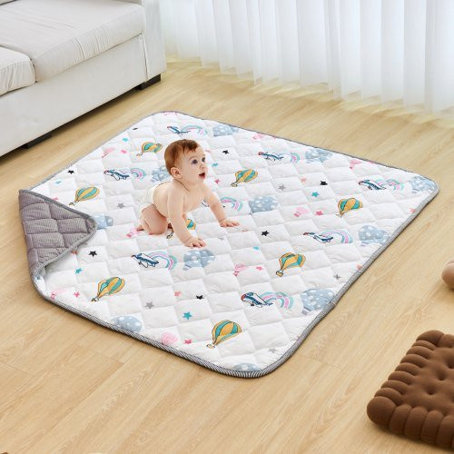 VEVOR Baby Spielmatte, faltbare und wasserfeste Krabbelmatte für Babys und Kleinkinder, rutschfest und maschinenwaschbar, Mehrfarbig, B/T: 127 x 127 cm - Bild 1