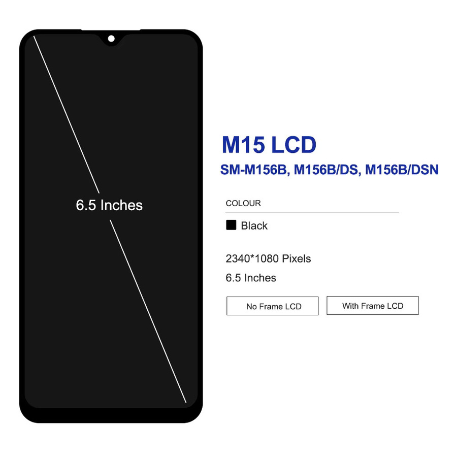 Samsung 6,5 Zoll LCD-Display Touchscreen-Digitizer Ersatzbildschirm in Schwarz für Samsung M15 M156 SM-M156B SM-M156B/DS - Bild 3