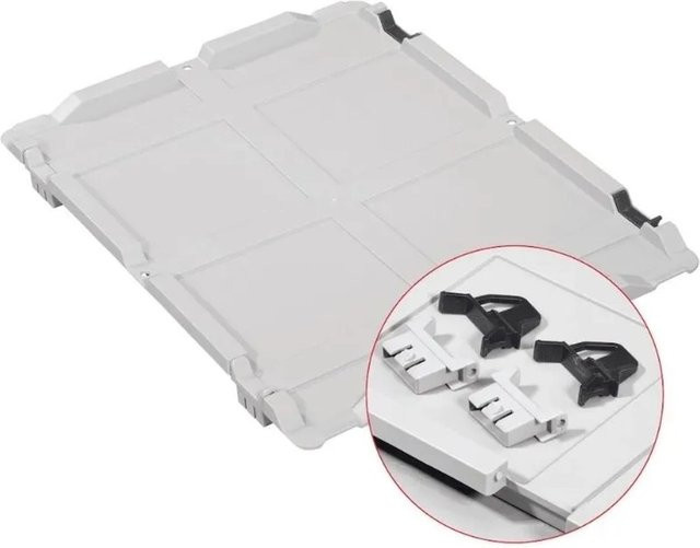 PROREGAL SuperSparSet 5x Eurobox NextGen Grip mit Scharnierdeckel und schwarzen Schiebeschnappverschlüssen, Grau, H x B x T: 12 x 40 x 60 cm - Bild 1