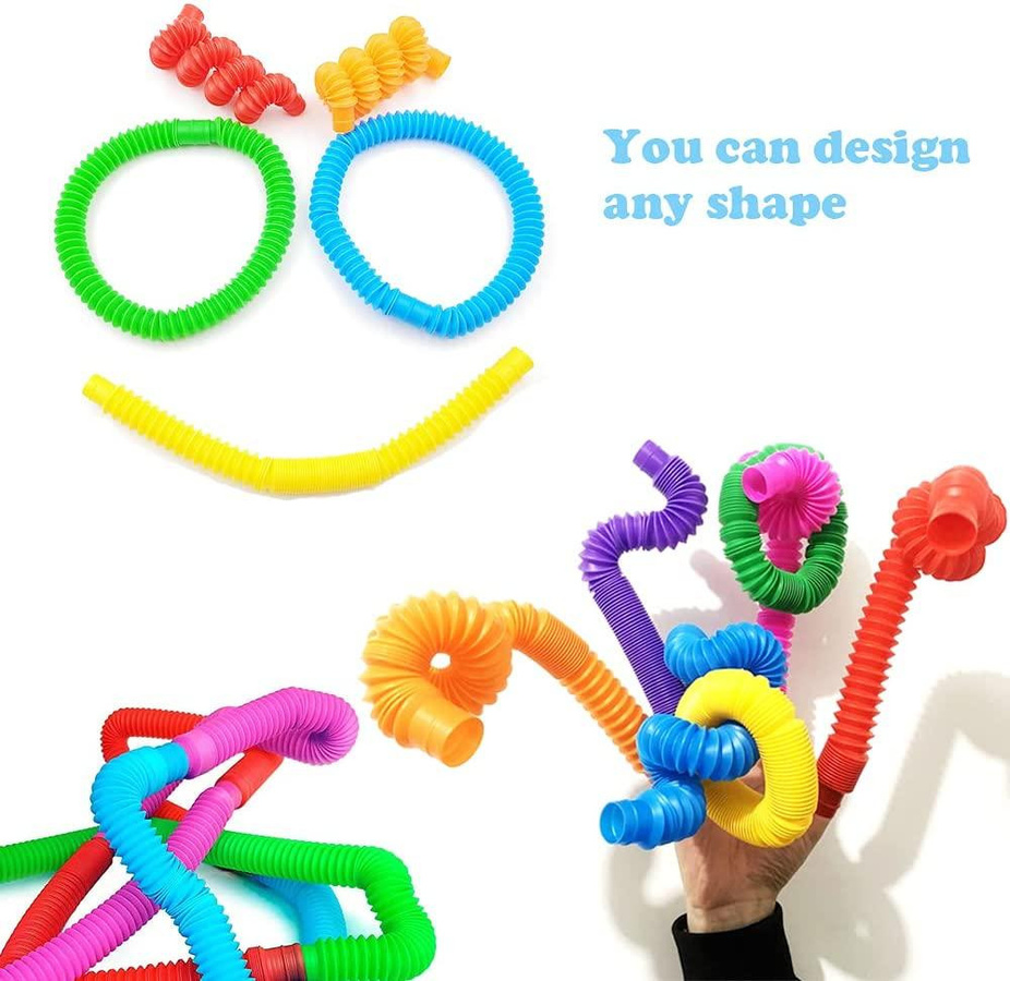 Yiran toy Pop-Röhren Fidget Lernspielzeug Bunt / Mehrfarbig 8er-Pack - Bild 4