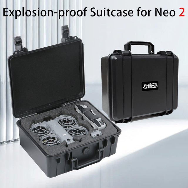 DJI NEO 2 Tragbare Sicherheitsbox in Schwarz, explosionsgeschützte Hartschalen-Tragebox für DJI RC N3 Drohnenzubehör - Bild 1