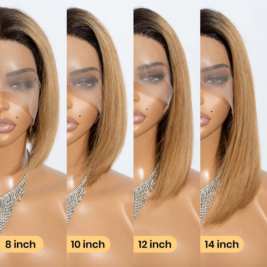 Lekker Perücke, blonde Bob-Frisur, 100 % Echthaar, Damen - Bild 4