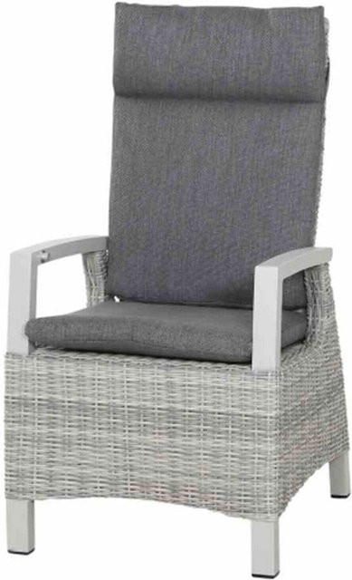 Siena Garden Corido Dining Sessel in Ice Grey aus Aluminium mit Gardino-Geflecht, verstellbar, B/T/H: 76 x 62 x 109 cm - Bild 1