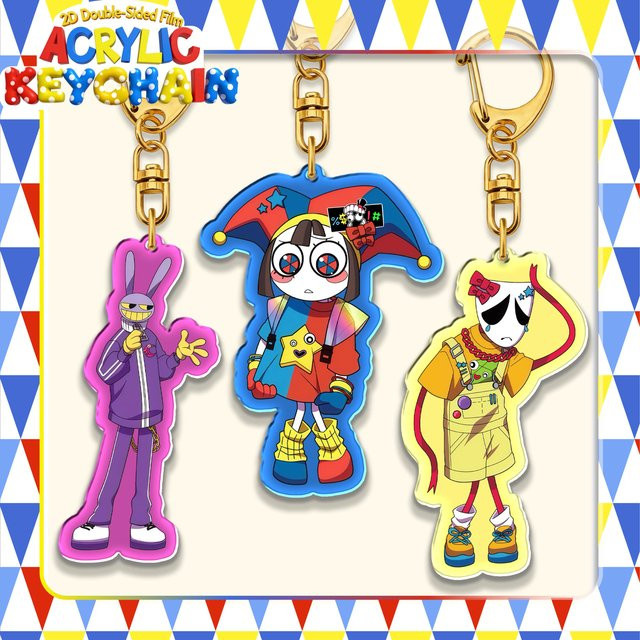 Hasbro Der erstaunliche digitale Zirkus Schlüsselanhänger, Caine, Jax, Pomni, Ragatha, Taschenanhänger - Bild 1