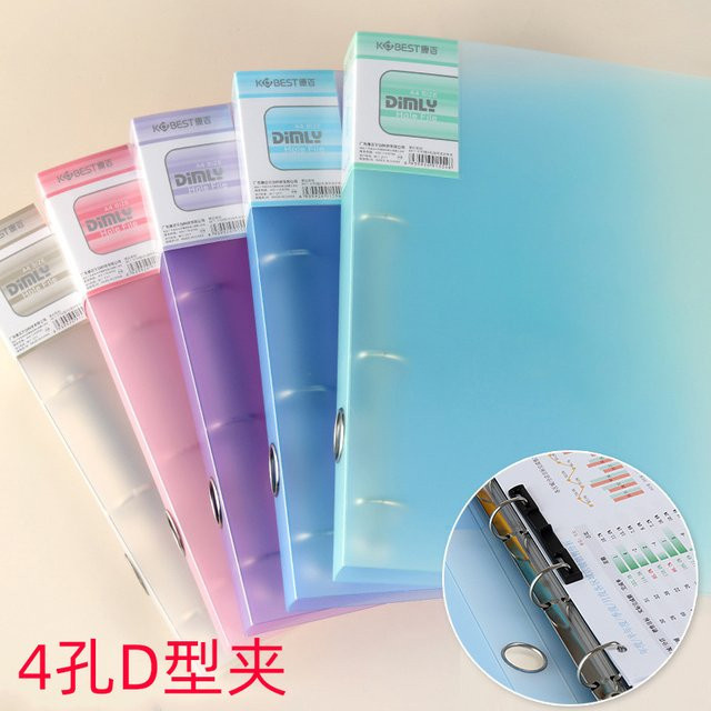 Transparenter Vier-Loch-A4-Stanzbinder in Blau aus Kunststoff - Bild 1