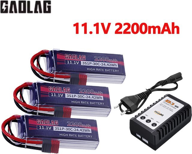GAOLAG 3S Lipo Akku 11,1V 2200mAh 30C, wiederaufladbarer Akku mit Deans T-Stecker - Bild 1