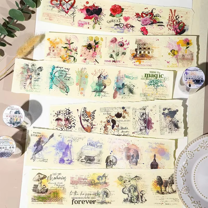 Leaffei Washi Tape Rolle aus PET für Scrapbook und Tagebuch, Mehrfarbig, Breite: 6 cm, Länge: 2 m - Bild 1