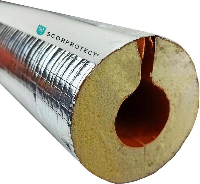Scorprotect PUR Rohrisolierung Silber selbstklebend und zuschneidbar, Durchmesser: 15 mm, Breite: 20 mm - Bild 1