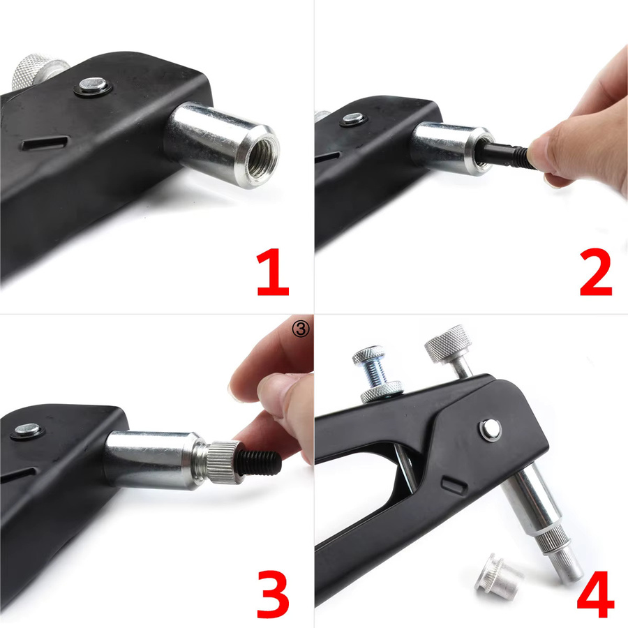Gewinde-Nietmutter-Set aus Aluminiumlegierung in Bright-Optik mit M3, M4, M5, M6 und M8 - Bild 2