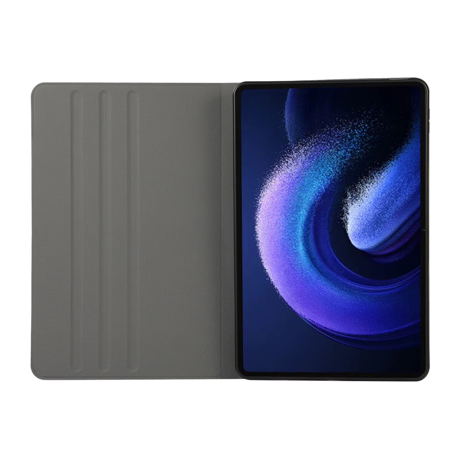 Xiaomi Pad 6 Silikon Flip Case mit Standfunktion und Auto Wake up/Sleep in Blau und Schwarz - Bild 2