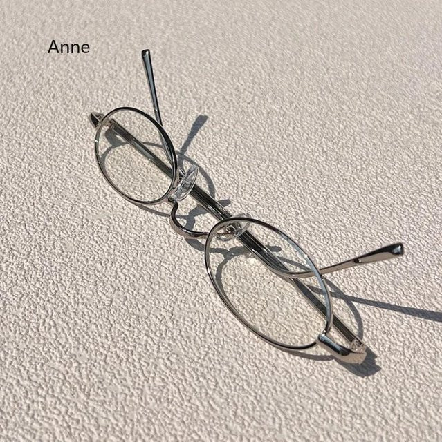 Korrektionsbrille Oval, Metall, Vollrand, Unisex, grau, Blaulichtfilter - Bild 1