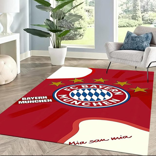 FC Bayern München Teppich von LivSpaceVibe in Rot, Rechteckig, B: 120 cm, T: 80 cm - Bild 1