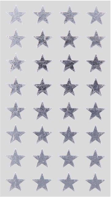 Rico Design Paper Poetry Sticker Sterne in Silber, 13 mm, 4 Bogen - Bild 1