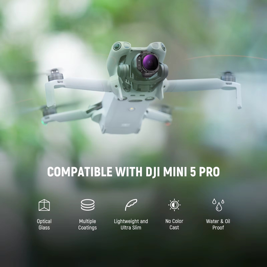 NEEWER Variables ND-Filter-Set für DJI Mini 5 Pro in Schwarz (ND2-32 + ND64-512) - Bild 3