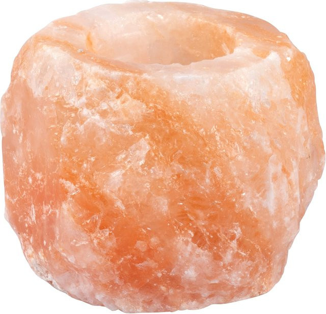NaturGut Teelichthalter Salzkristall in Naturoptik - Bild 1