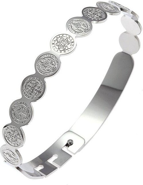 Armband Heiliger Benedikt Kreuz, Messing, Schwarz, Unisex - Bild 1