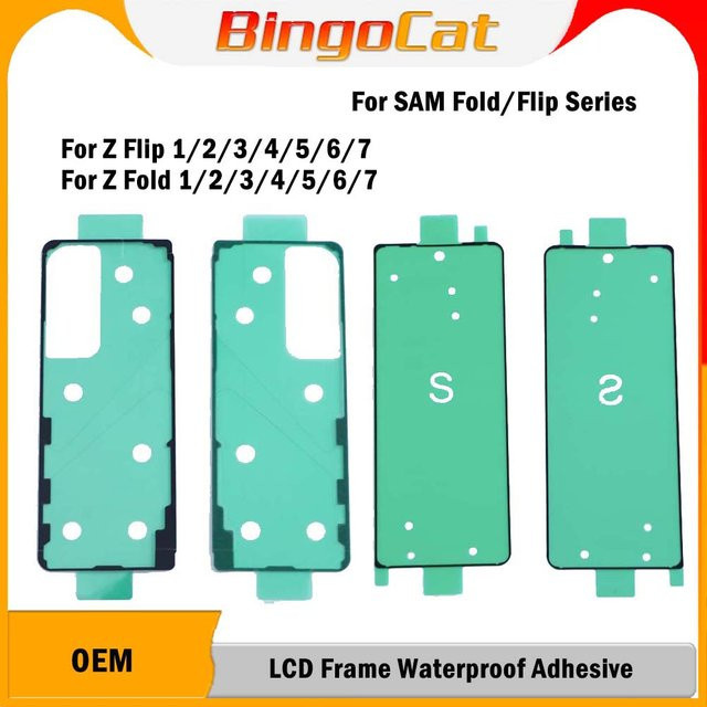 Novecel 10er Set Aufkleber Kleber für Samsung Galaxy Z Fold Flip 7 5 6 3 4 LCD Display Bildschirm und Rückseite Reparatur Set - Bild 1