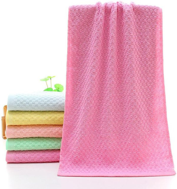 Runmei Gesichtstuch aus reiner Baumwolle in Pink, B/H: 72 x 32 cm - Bild 1