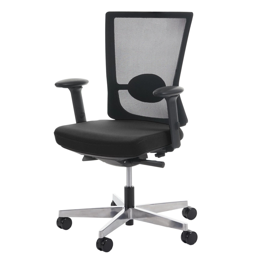 Ergonomischer Bürostuhl Proregal Merkur in Schwarz mit Sliding-Funktion, Kopfstütze und verstellbarer Sitzhöhe, H 106 cm x B 72 cm x T 70 cm, Sitzhöhe: 42 cm - Bild 2