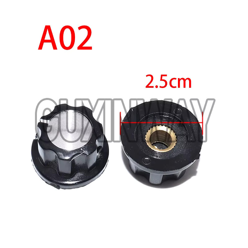 GUXINWAY Set aus 2 Potentiometer-Knöpfen MF-A01 bis MF-A05 für WH118/WX050 Drehschalter mit 6mm Achse - Bild 2