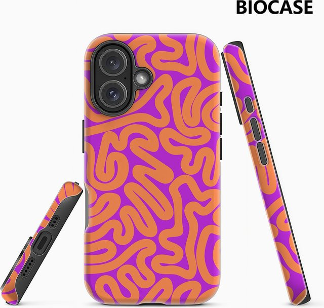 Potdemiel Magnetische Handyhülle mit Psychedelischem Blob-Design für iPhone 17 16 15 14 13 Pro Max Plus, Multicolour, Robuste Einzel- und Doppelschicht-Schutzhülle - Bild 1