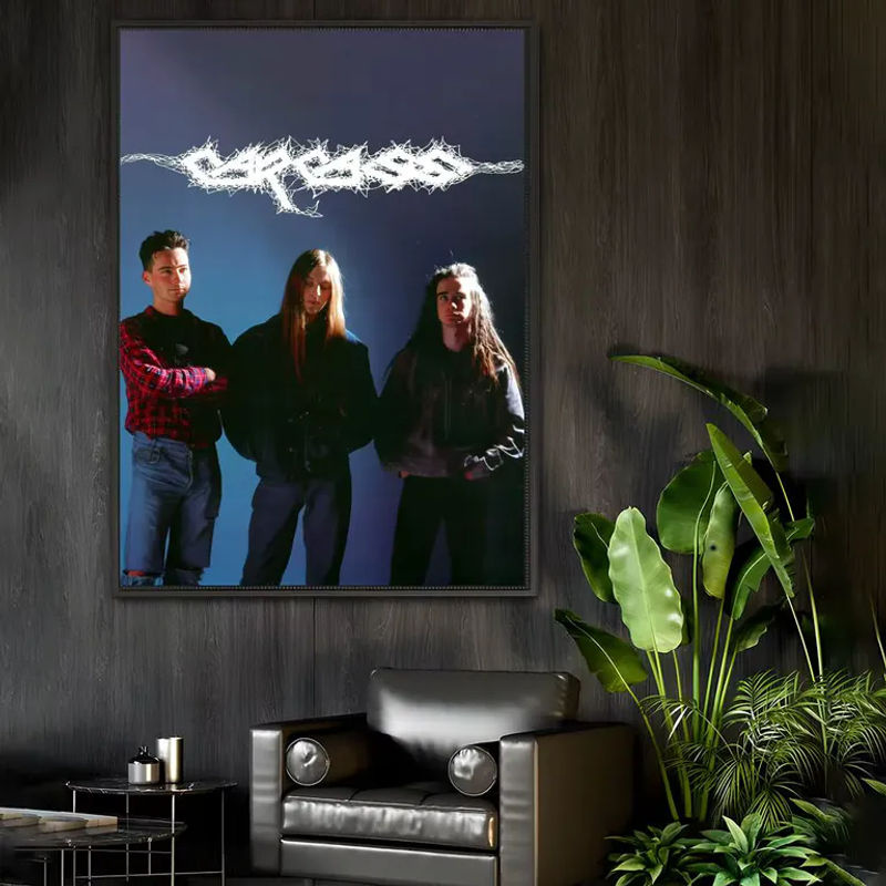 C-CARCASS Rock-Poster als klebrige Wandkunst für dein Zuhause, mehrfarbig und schwarz, rahmenlos - Bild 3
