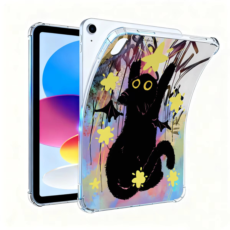 Silikon Schutzhülle mit Katzenmotiv für Samsung Galaxy Tab S9 FE Plus, S7 FE, S6 Lite, Tab A9 Plus und weitere Modelle - Bild 5