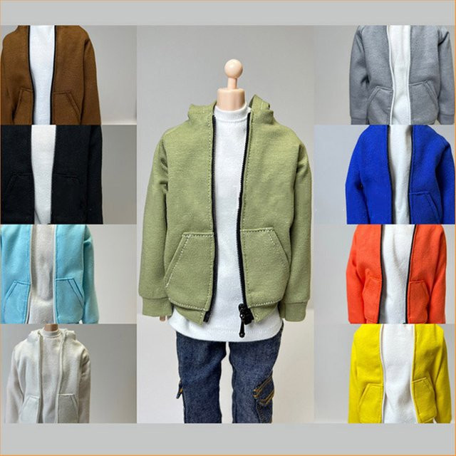 Taholicy Sport Jacke, Kapuzenmantel, Blau, Zubehör für 12" Actionfigur - Bild 1