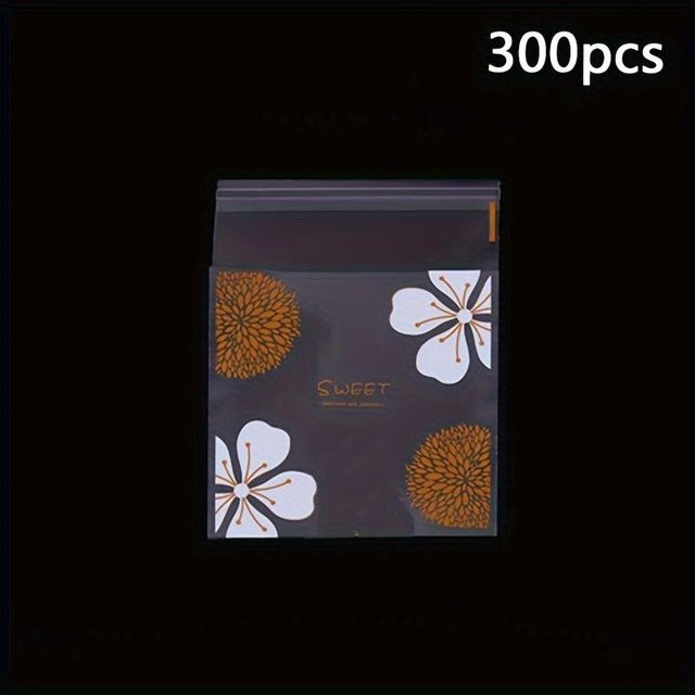 300 Stück selbstklebende transparente Verpackungsbeutel von SZ-Damai für Snacks und Kekse, Breite: 10 cm - Bild 1