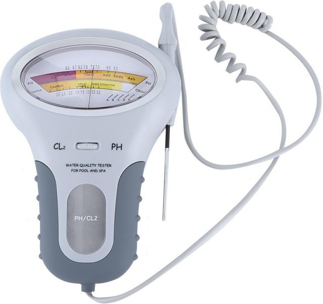 DongliKJ 2-in-1 Digitales Poolwasser-Testgerät zur Messung von pH-Wert und Chlor in Weiß - Bild 1