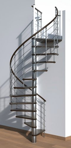 Minka Spindeltreppe Venezia in Walnuss und Silber für eine Raumhöhe bis 309 cm - Bild 2