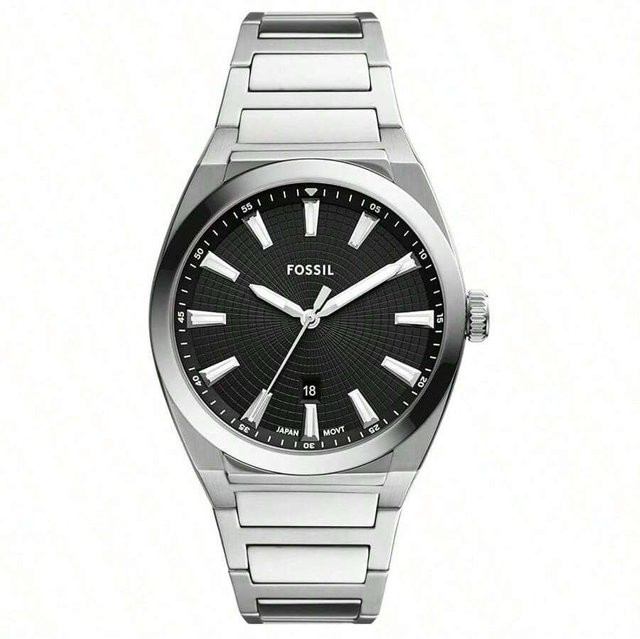 Fossil Armbanduhr, Quarz, Edelstahl, Schwarz, 42 mm, Unisex - Bild 1