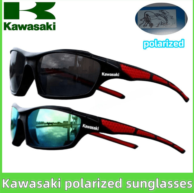 Kawasaki Sonnenbrille, Vollrand, Kunststoff, polarisiert, Unisex, grün, schwarz - Bild 1