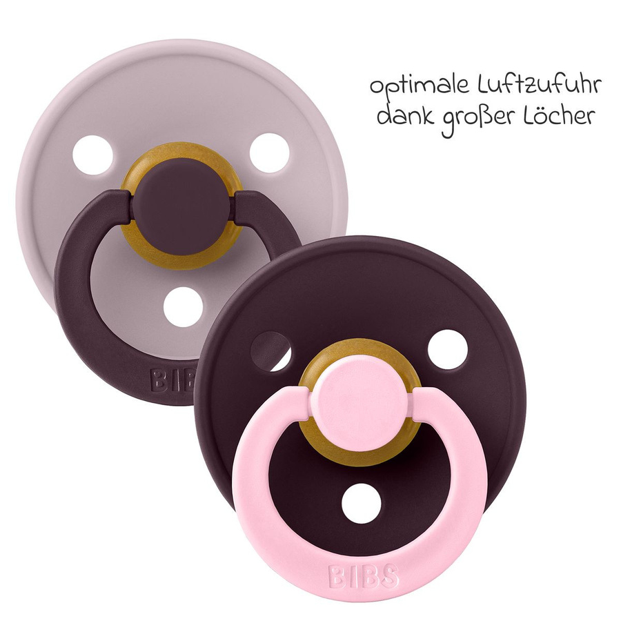 BIBS Schnuller Studio Colour 2er Pack Fusion Dusky Lilac Plum Mix Grösse 0-6 Monate - Bild 2