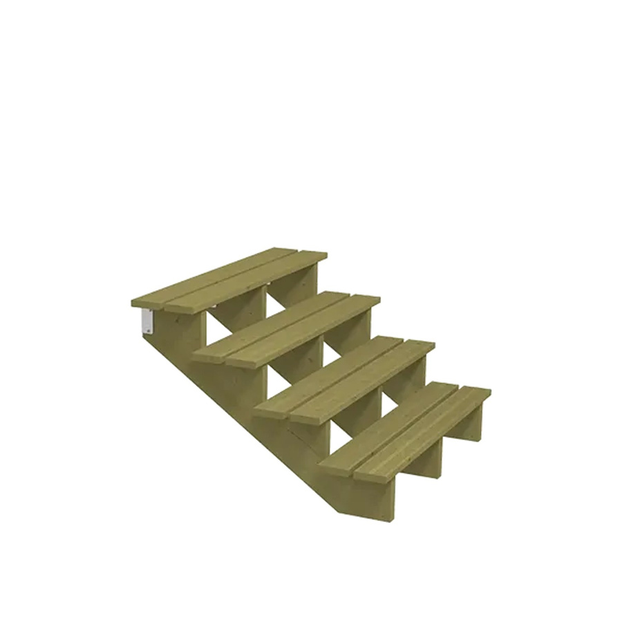 Plus A/S Terrassentreppe mit 4 Stufen aus druckimprägniertem Holz, B/T/H: 100 x 68 x 120 cm - Bild 2