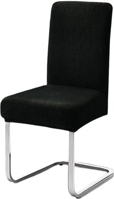 Bestbags Jacquard Stuhlhussen aus Stretch Spandex in Schwarz für Esszimmerstühle - Bild 1
