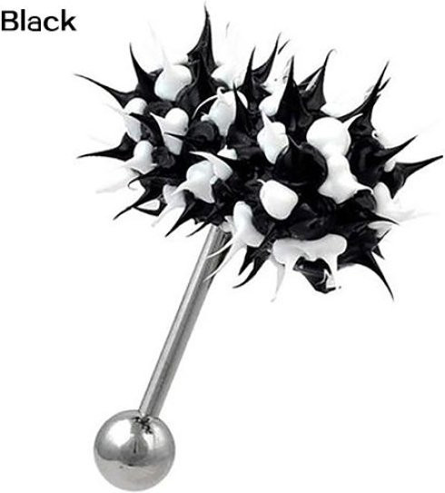HaoYunLai Ohrstecker Hammerform, Edelstahl, schwarz, Unisex - Bild 1
