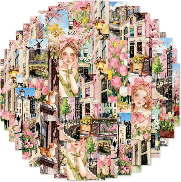 Etori Life Floral City Aufkleberpaket, 25 Stück, multicolour - Bild 1