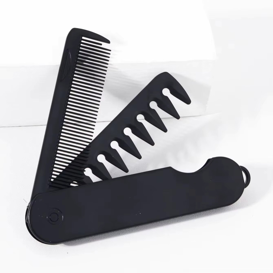 HUAKAISI 2-in-1 Klappbarer Haarkamm und Bartkamm, Unisex - Bild 3